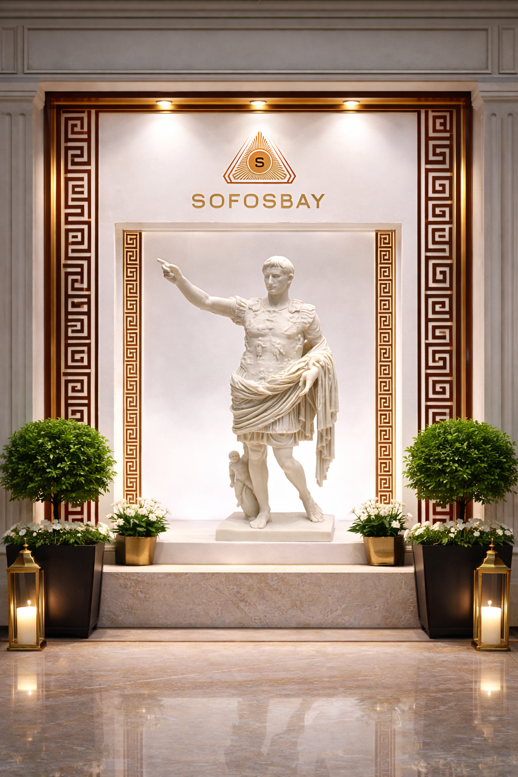 Augustus Prima Porta statue - Roman emperor sculpture for luxury collection