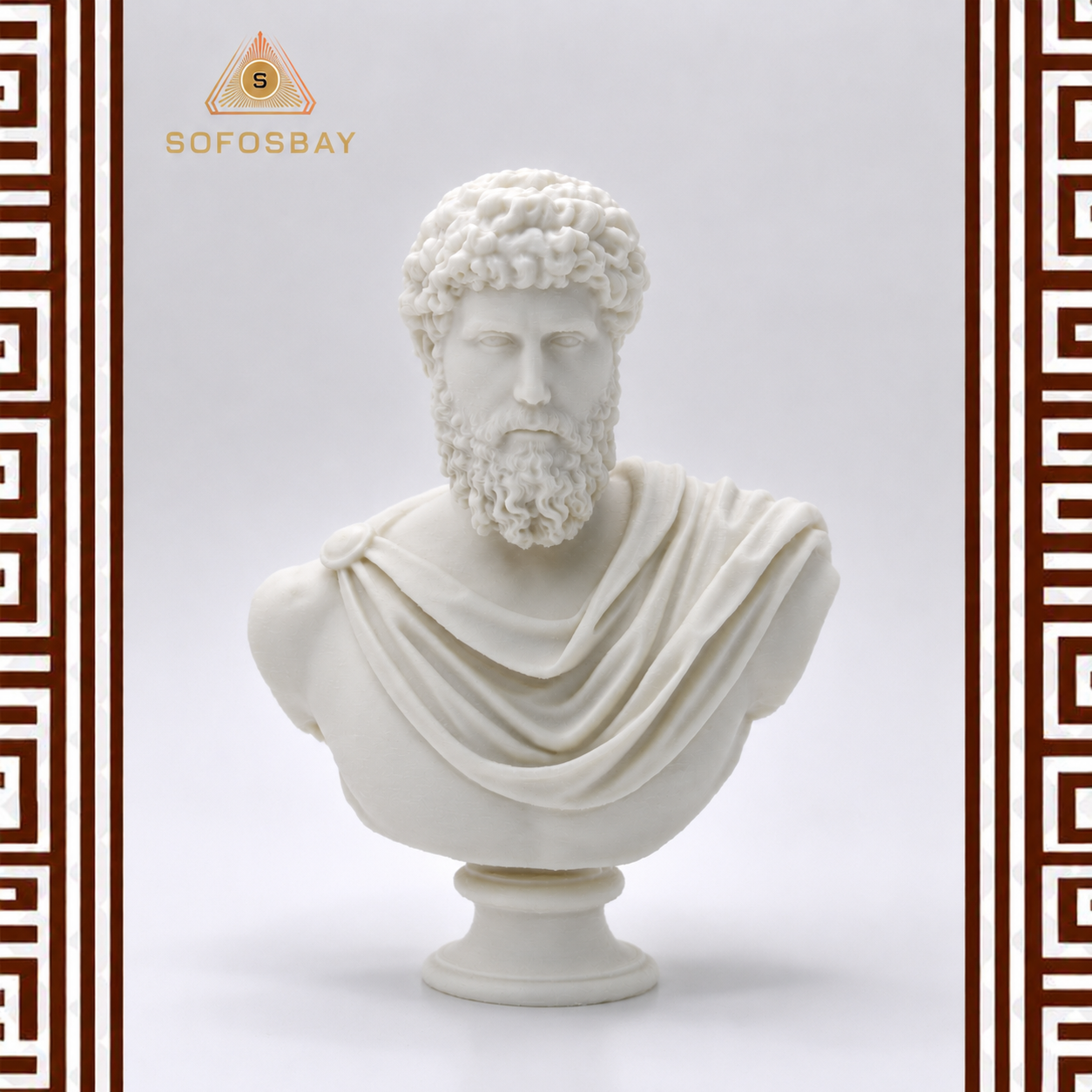 Lucius Aurelius Verus bust sculpture - premium Roman statue