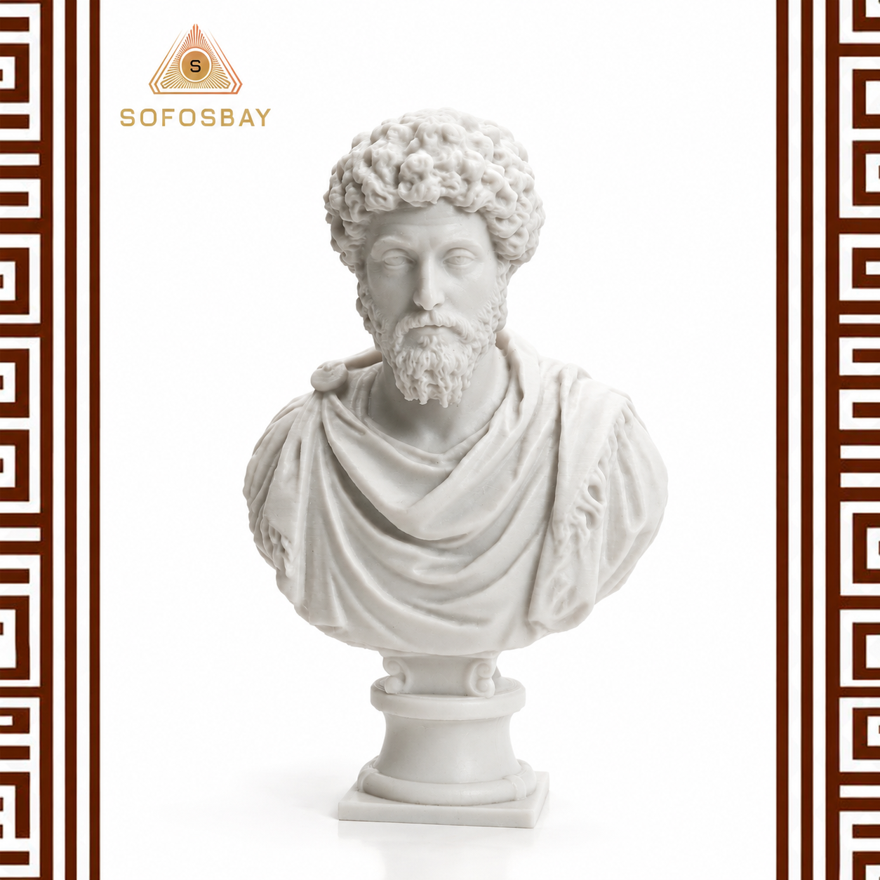 Marcus Aurelius bust - Roman Emperor philosopher statue
