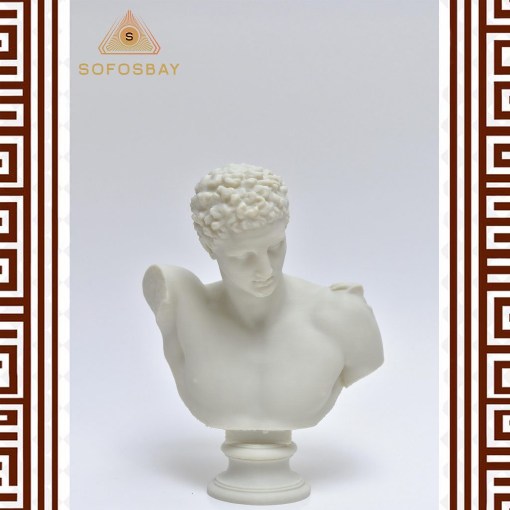 Hermes Bust - 'Huxley' Statue - Olympia Sculpture - Praxiteles - Infant Dionysos