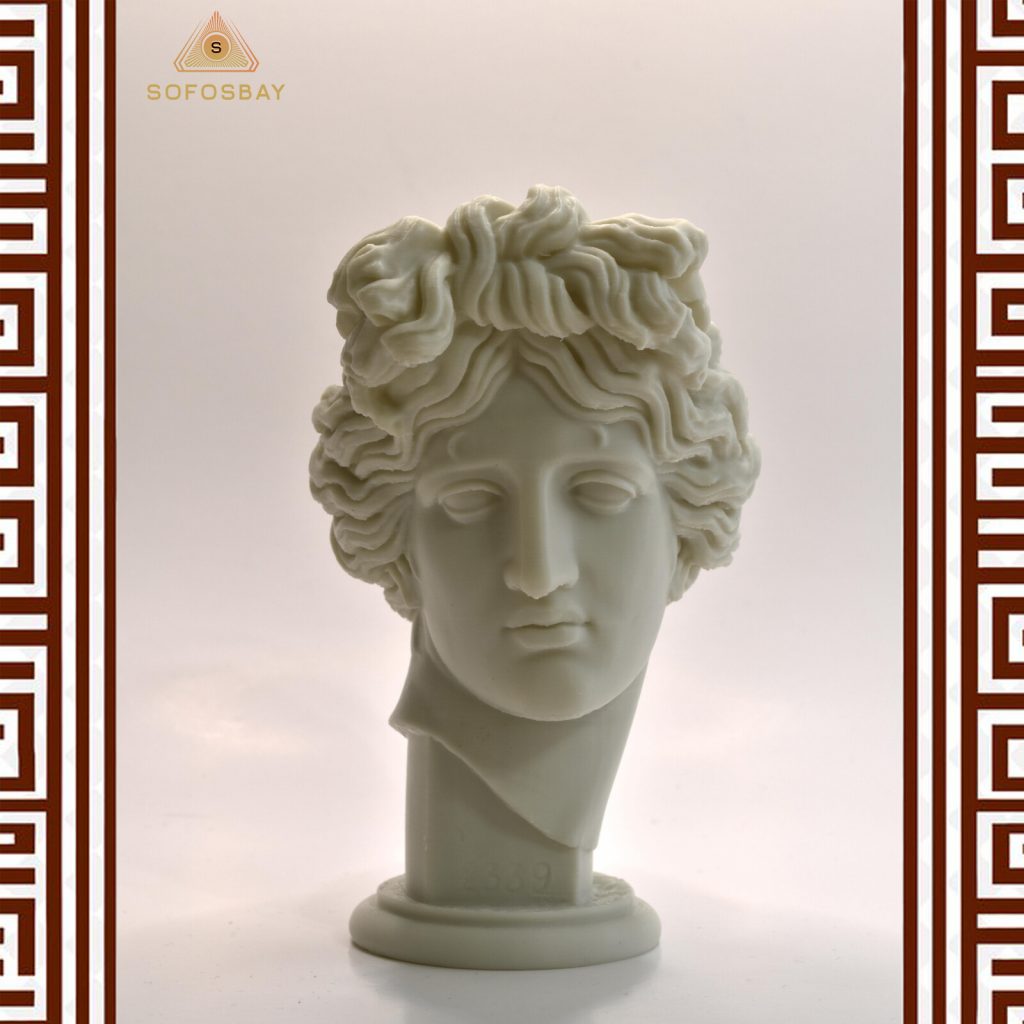 Apollo Giustiniani Head Bust - Greek Ancient Sculpture - Zeus Son Statue