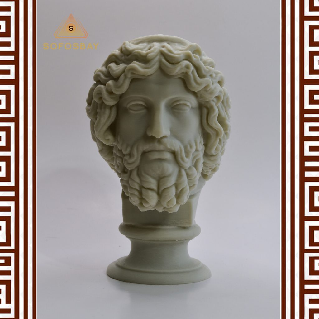 Zeus - God of Sky Bust - King of the Gods - Son of Cronus and Rhea Statue